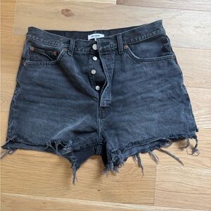Re/Done Black Jean Cutoff Shorts – Size 32